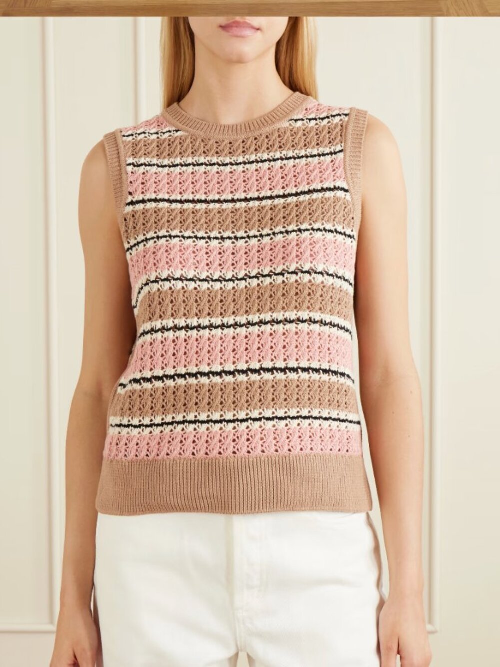 Varley Deeley Stripe Stitch Tank Size xs. nwt - Picture 2 of 5